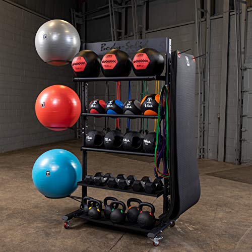 Compact Vertical Gym Equipment Storage Rack