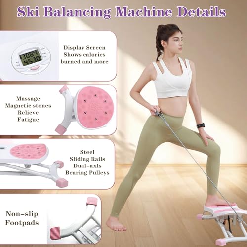 Balance Board with Resistance Bands & LCD Monitor