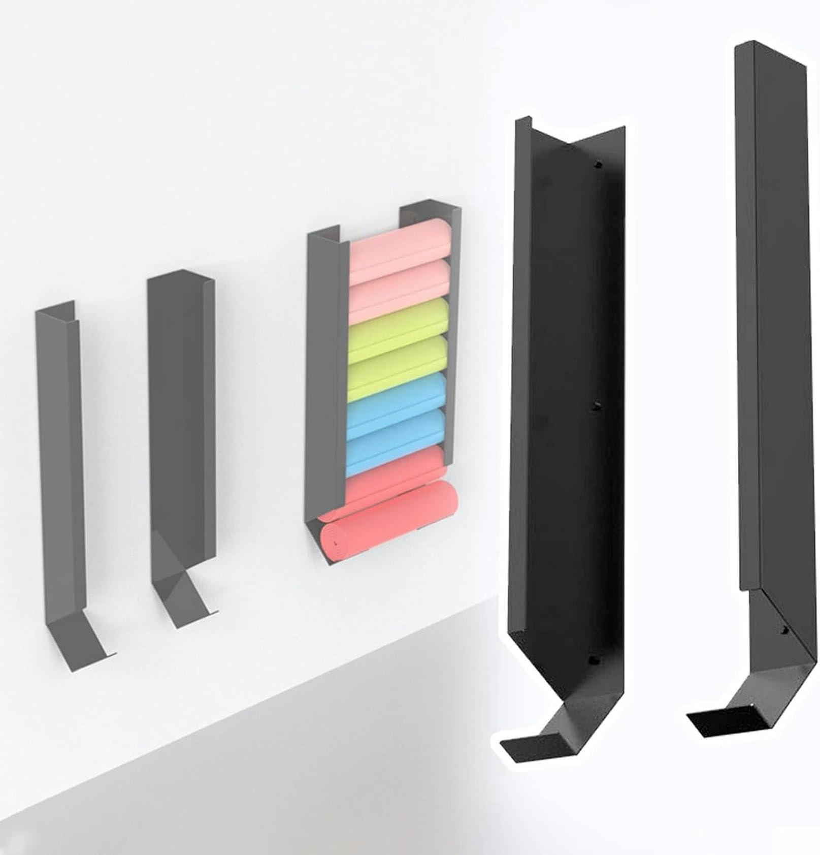 125 CM Wall-Mounted Metal Yoga Mat Rack