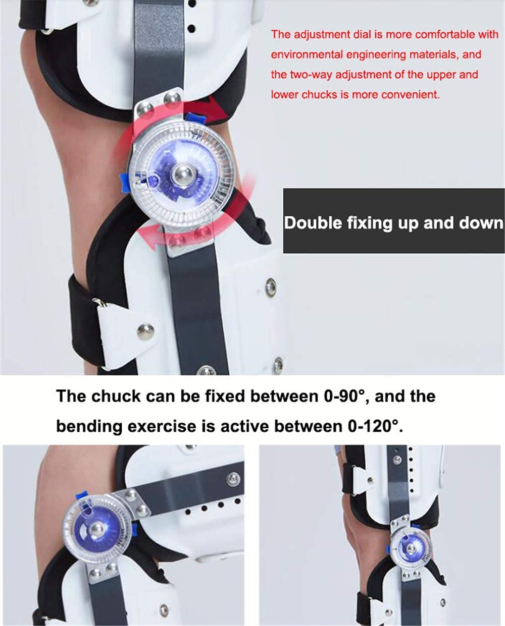 Adjustable Hinged Knee & Ankle Support Brace