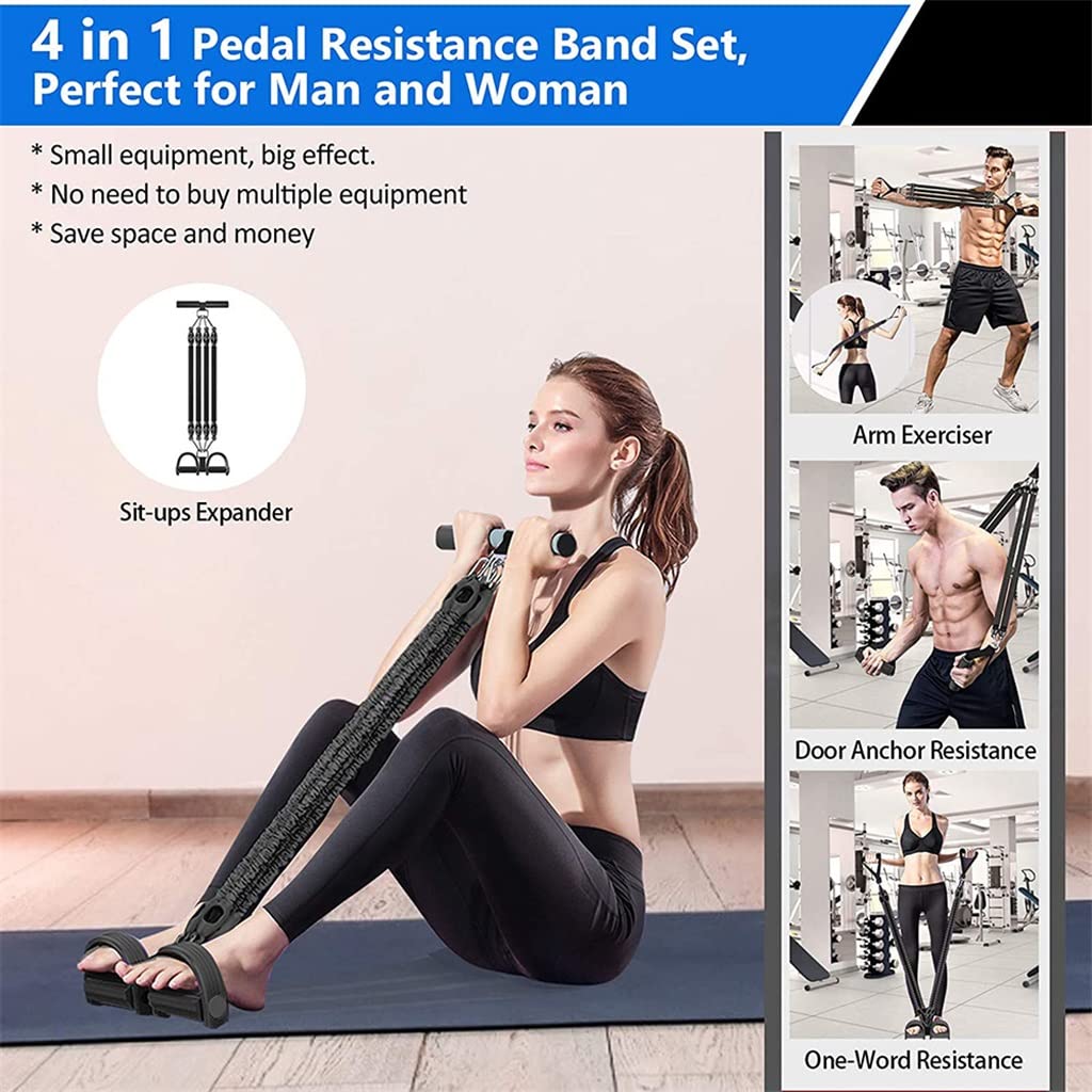 4-Tube Resistance Band Pedal Exerciser