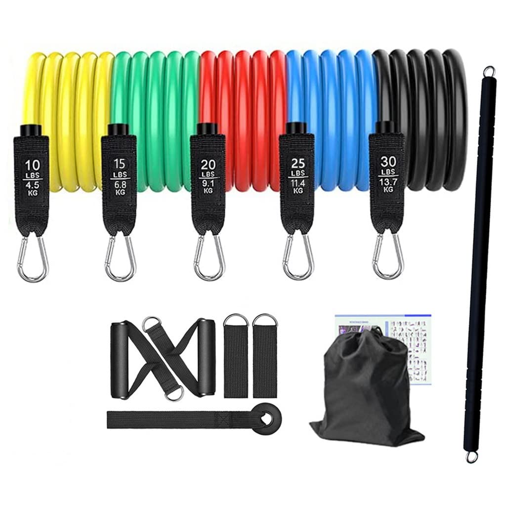 Adjustable Pilates Bar with Resistance Bands