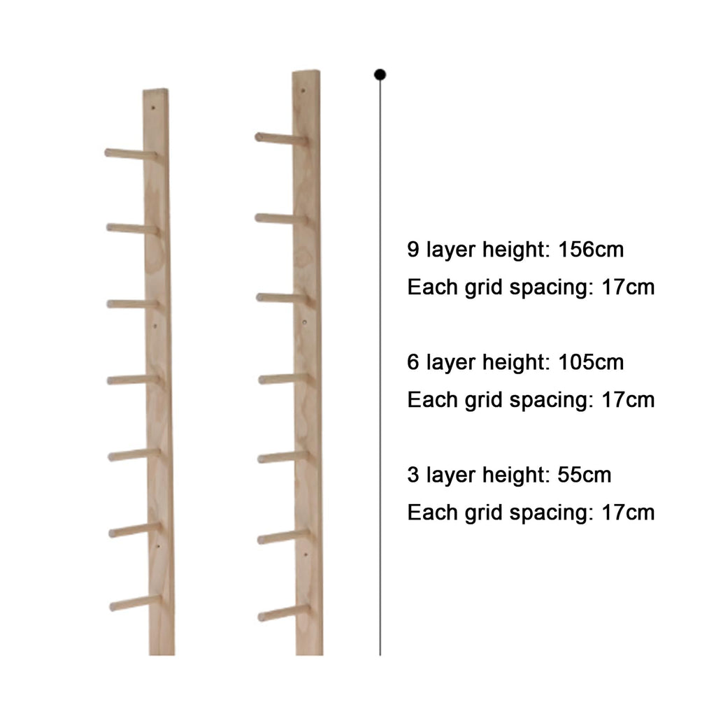 Wall-Mounted Yoga Mat & Foam Roller Rack