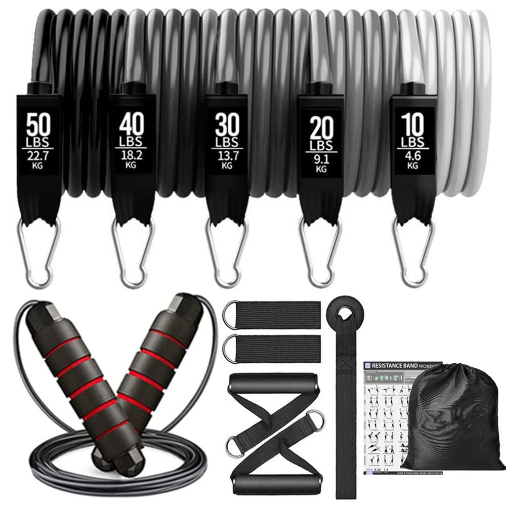 Resistance Band Set with Door Anchor & Ankle Straps