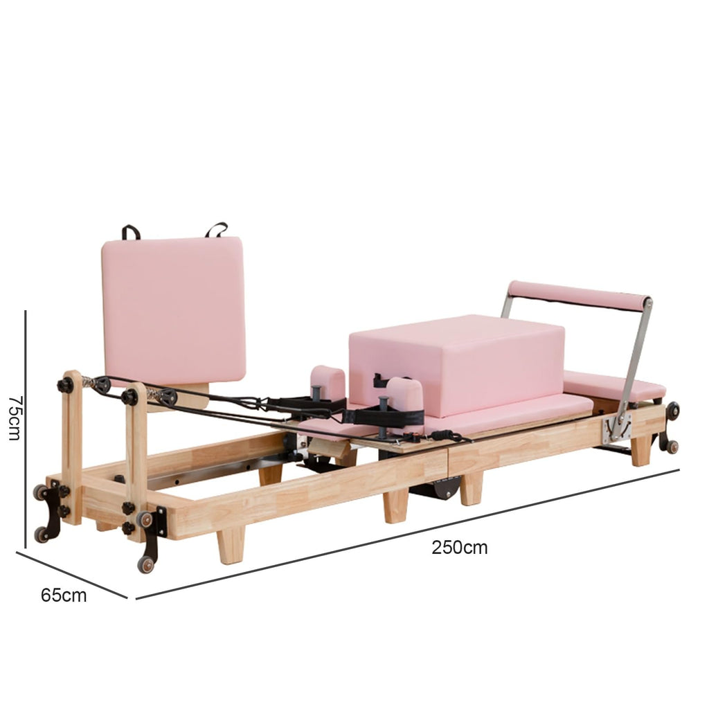 Foldable Oak Wood Pilates Reformer