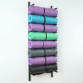 9-Tier Wall-Mounted Yoga Mat Storage Rack