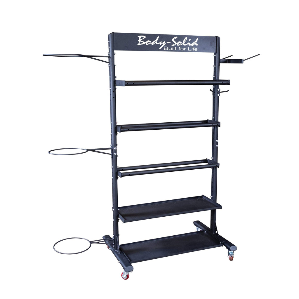 Compact Vertical Gym Equipment Storage Rack