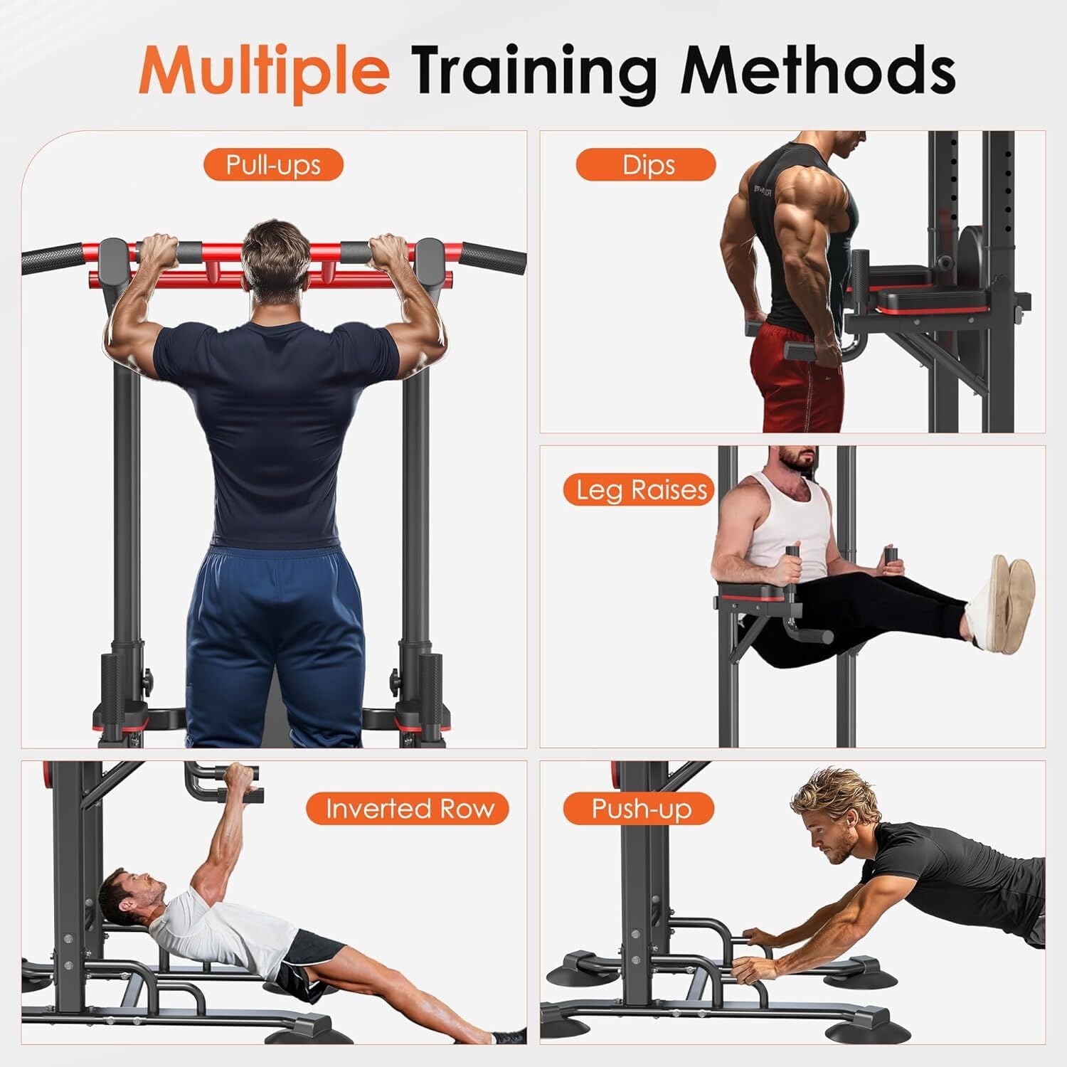 Adjustable Power Tower Pull-Up & Dip Station