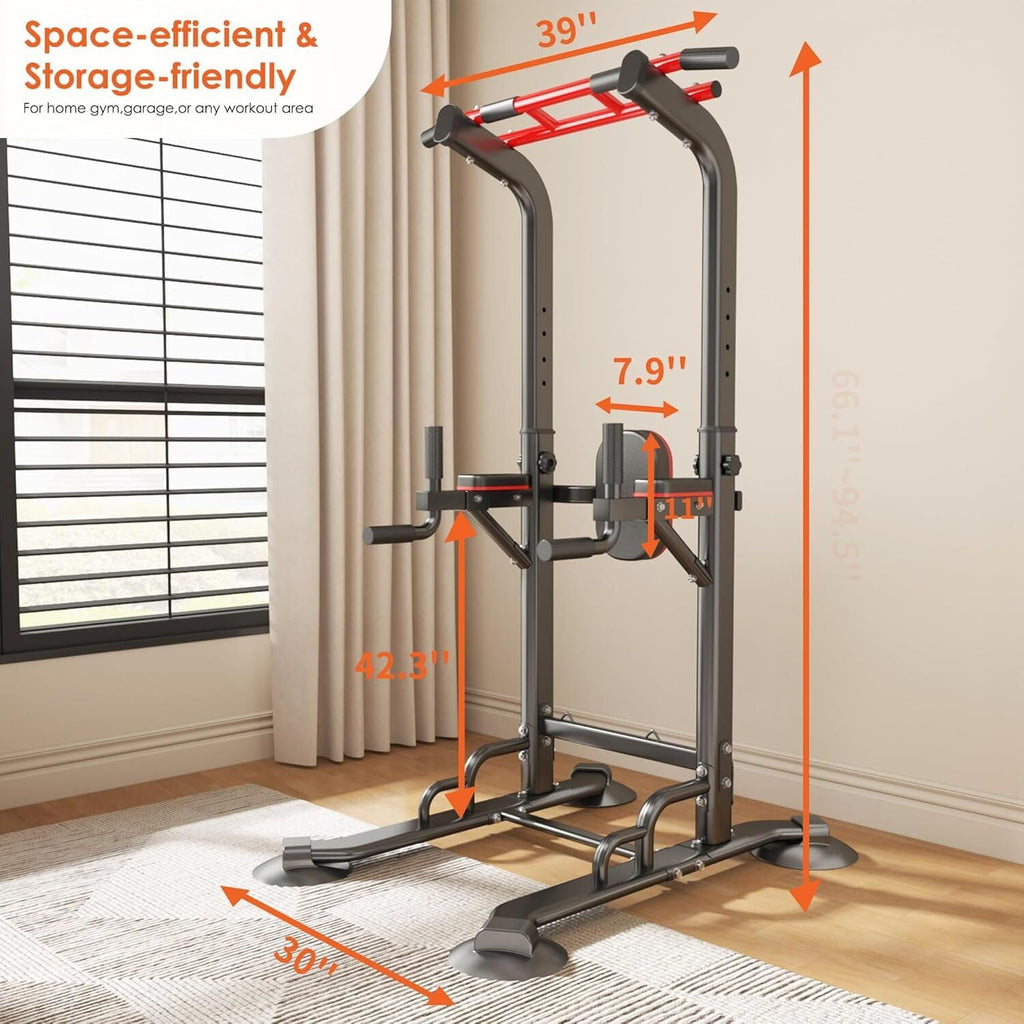 Adjustable Power Tower Pull-Up & Dip Station