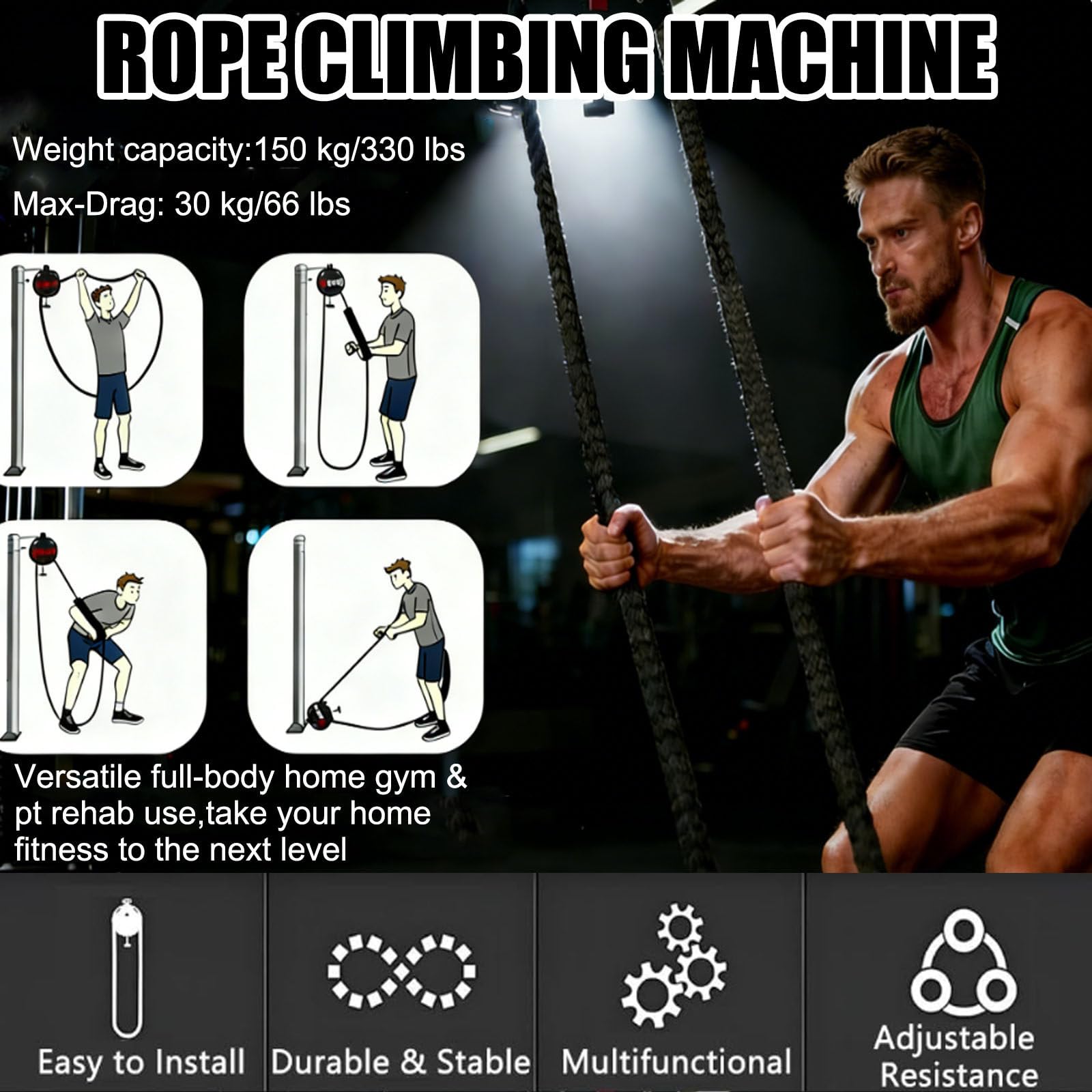 30 KG Adjustable Endless Rope Trainer