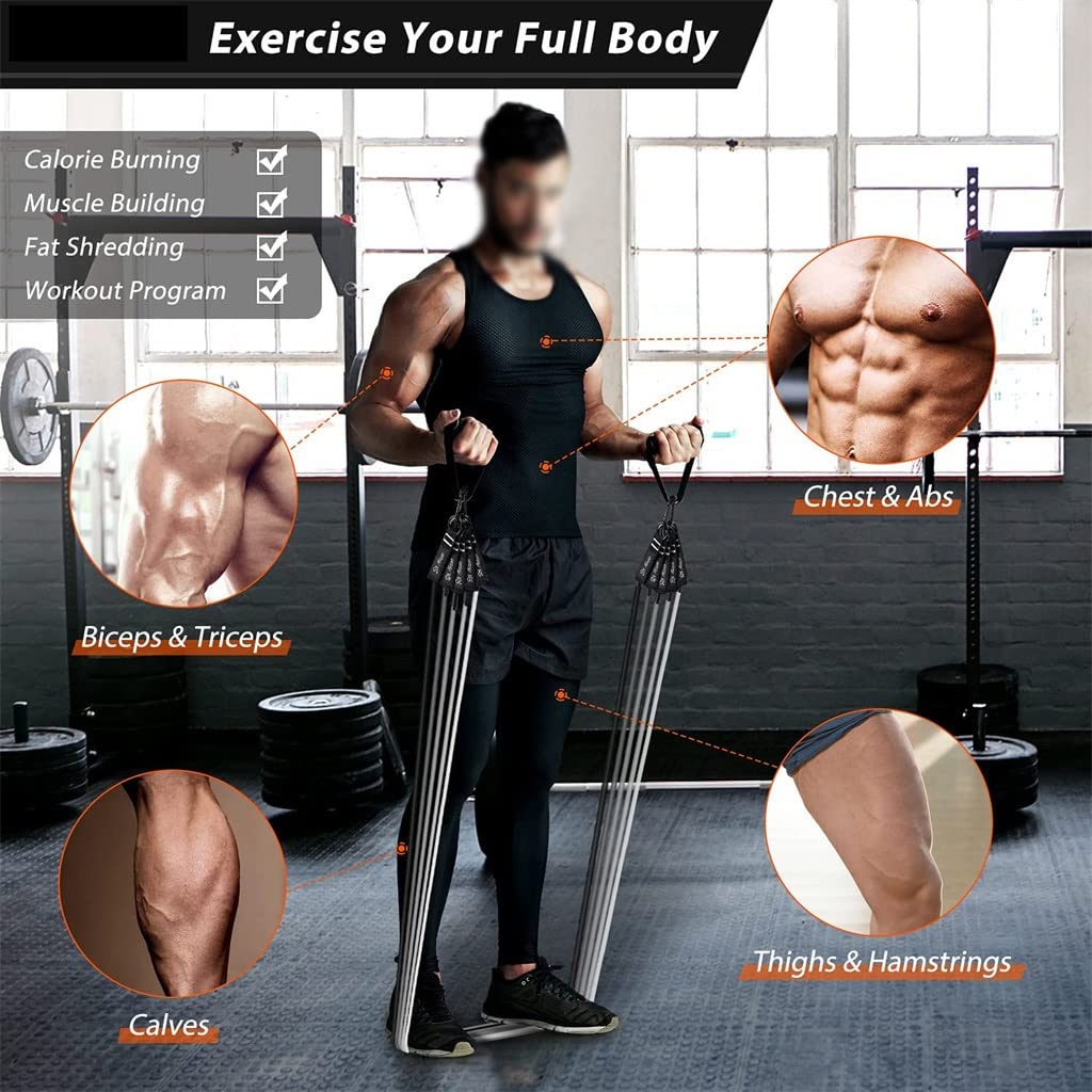 Resistance Band Set with Door Anchor & Ankle Straps