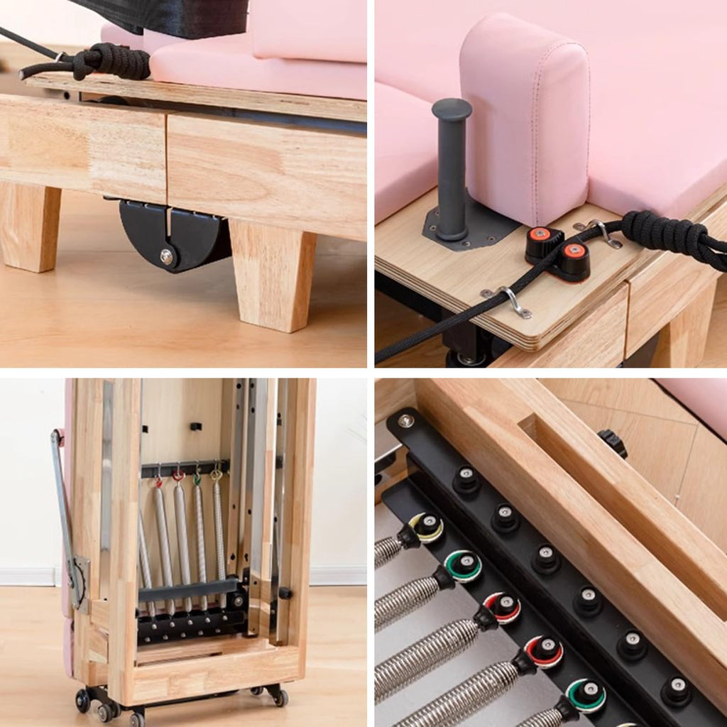 Foldable Oak Wood Pilates Reformer