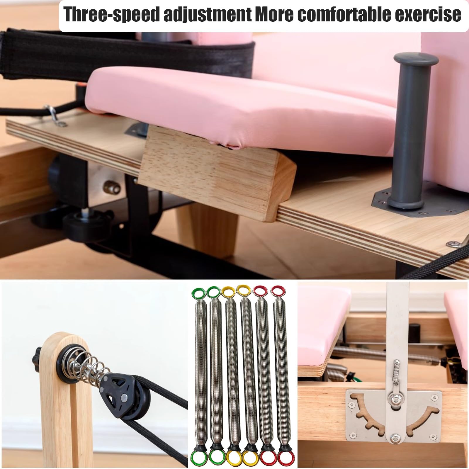 Foldable Oak Wood Pilates Reformer