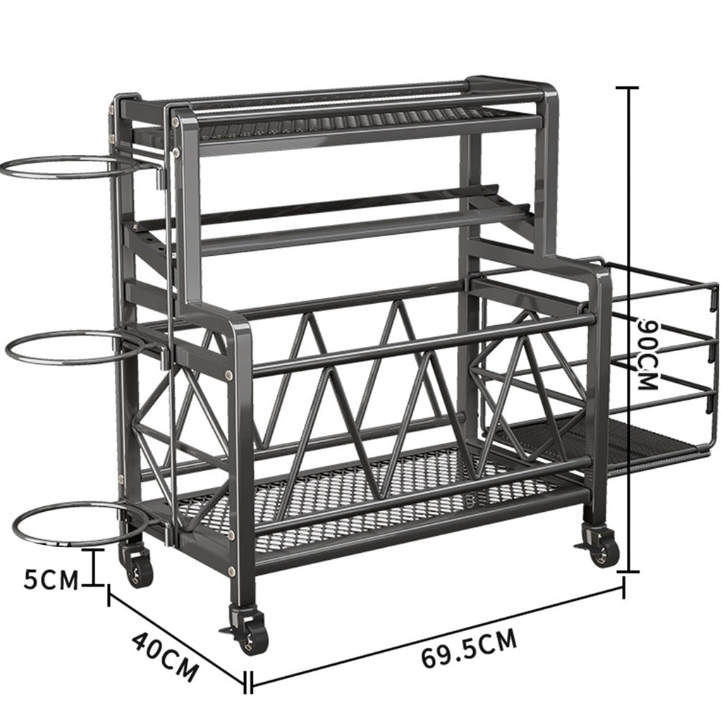 Yoga Mat Storage Rack & Rolling Cart