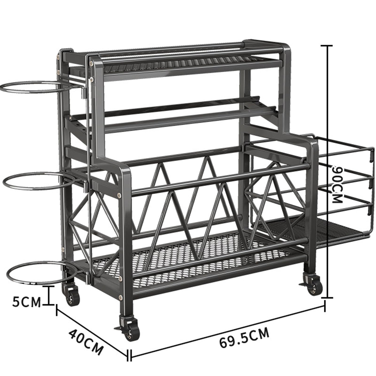 Yoga Mat Storage Rack & Rolling Cart
