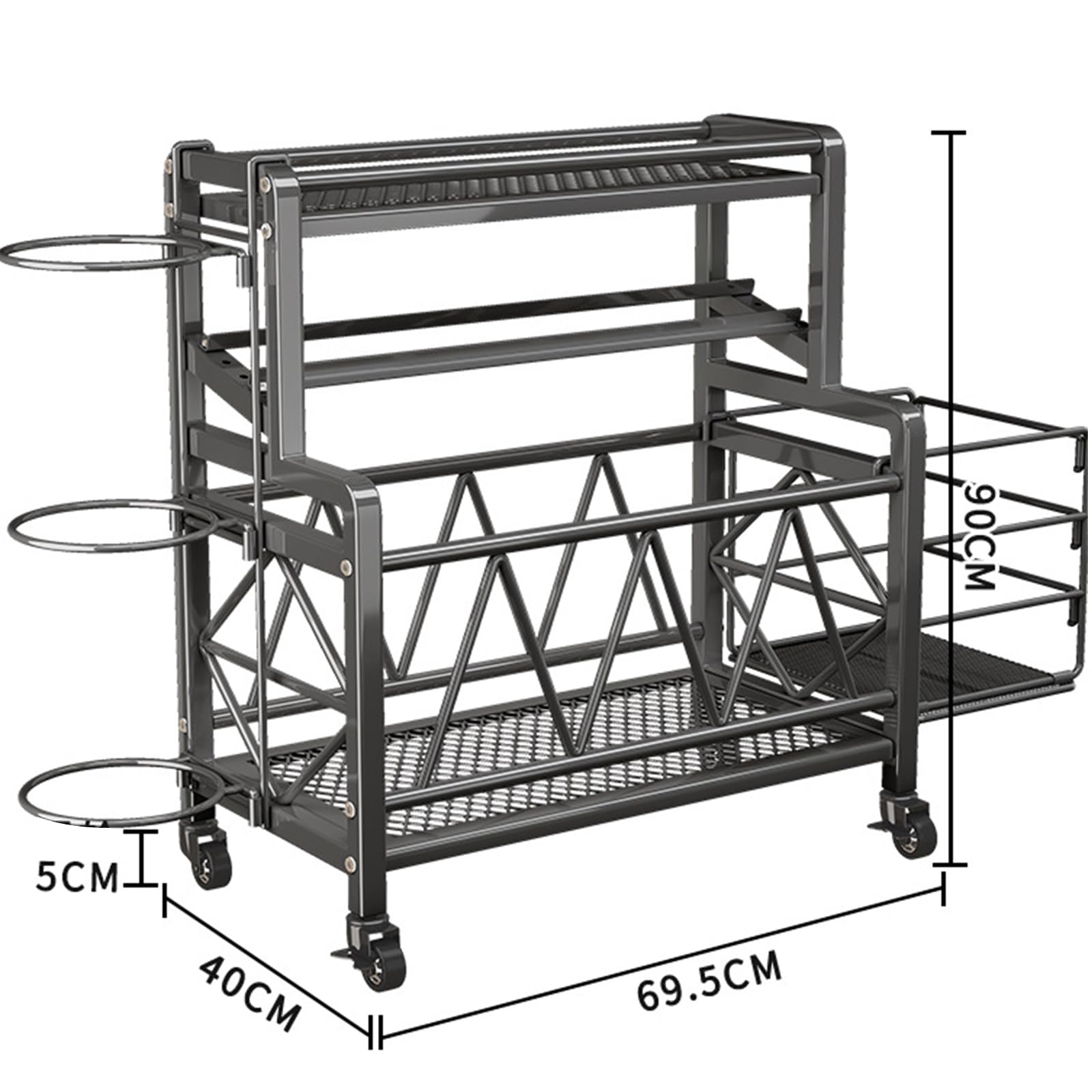 Yoga Mat Storage Rack & Rolling Cart