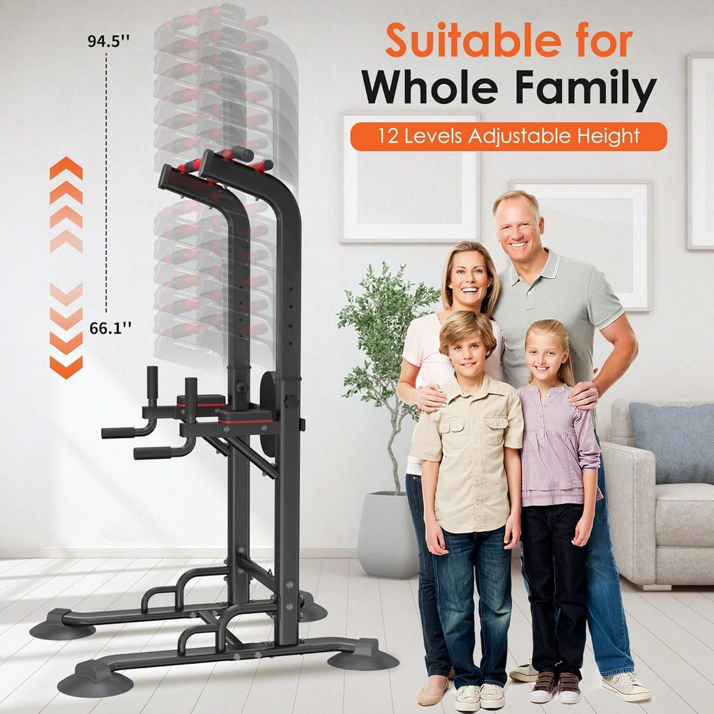 Adjustable Power Tower Pull-Up & Dip Station
