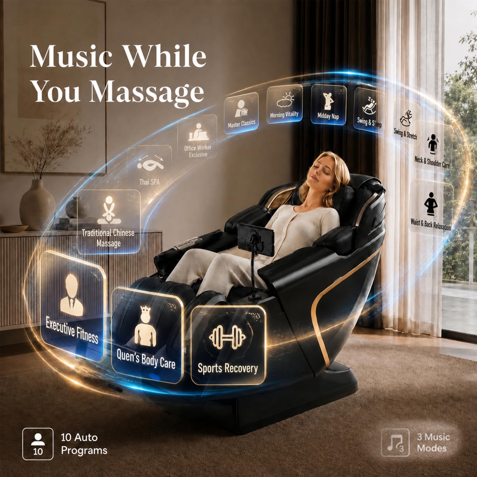 Yitouch 4D Full Body Zero Gravity Massage Chair Adjustable Shoulder Width