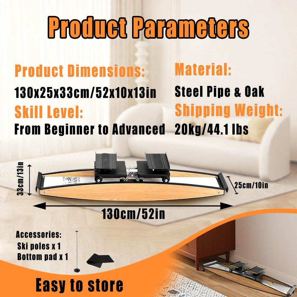 Adjustable Ski Simulator Balance Board