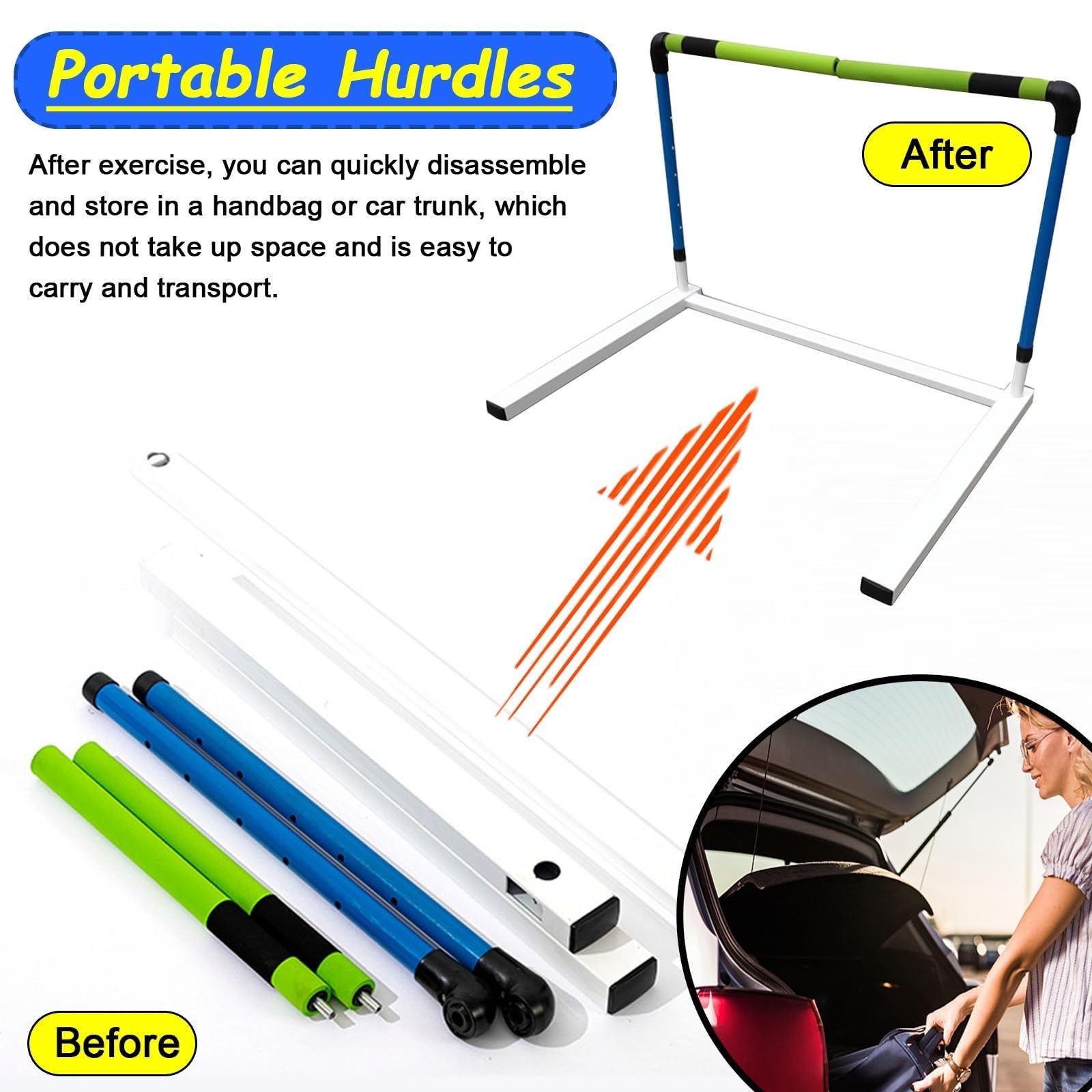 Adjustable Agility Training Hurdle
