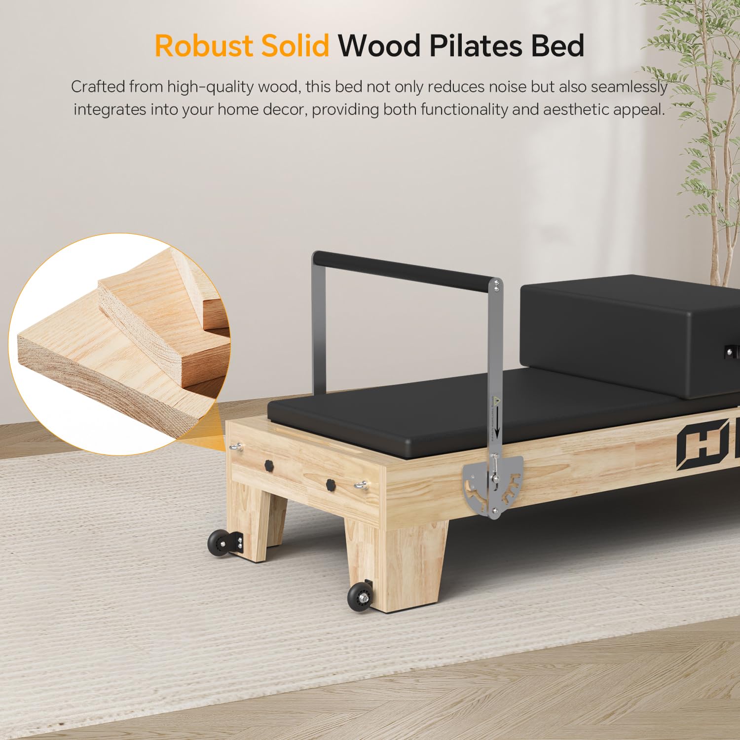 Wooden Pilates Reformer with Tower