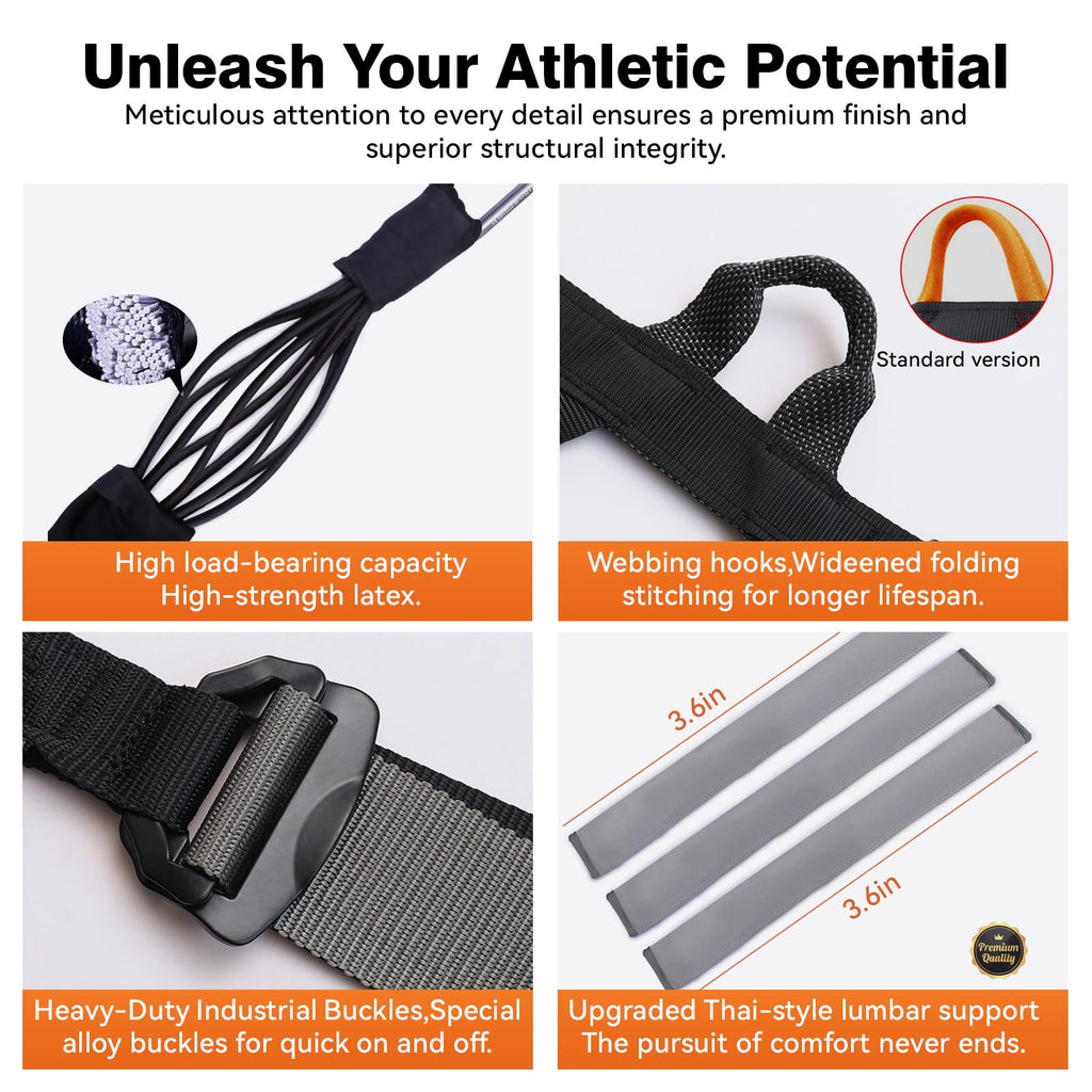 Bungee Fitness Trainer with Adjustable Harness
