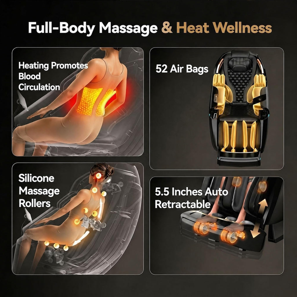 Yitouch 4D Full Body Zero Gravity Massage Chair Adjustable Shoulder Width