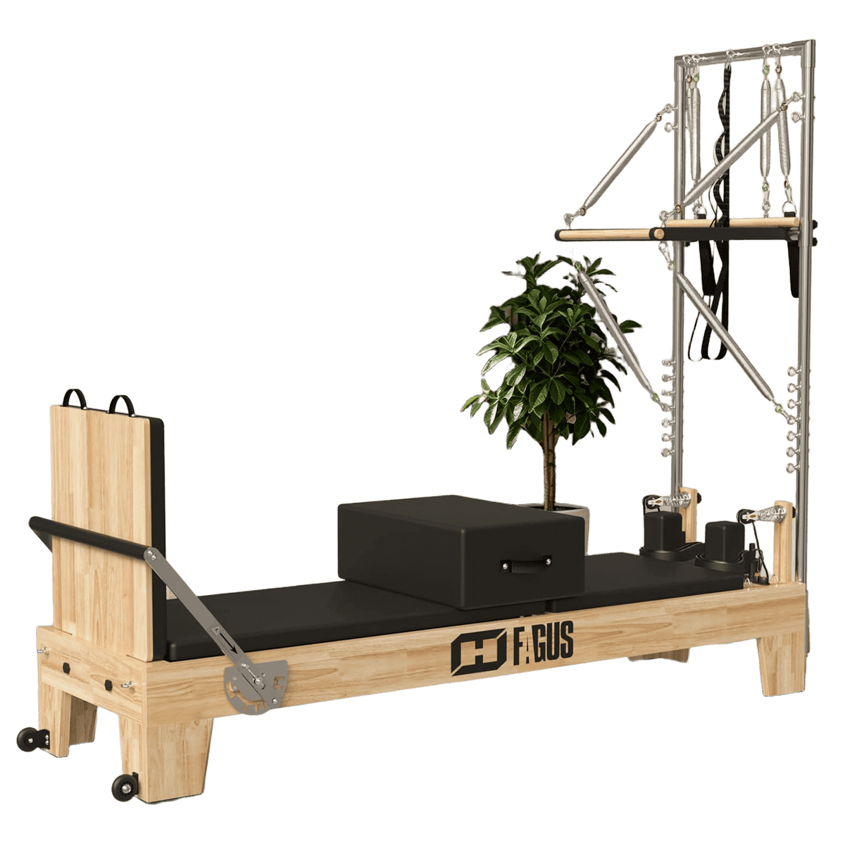 Wooden Pilates Reformer with Tower
